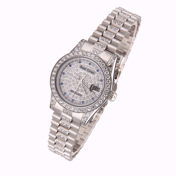 萝亚克朗 royalcrown 不锈钢手表 豪华钢带手表 --安心购物 上大号