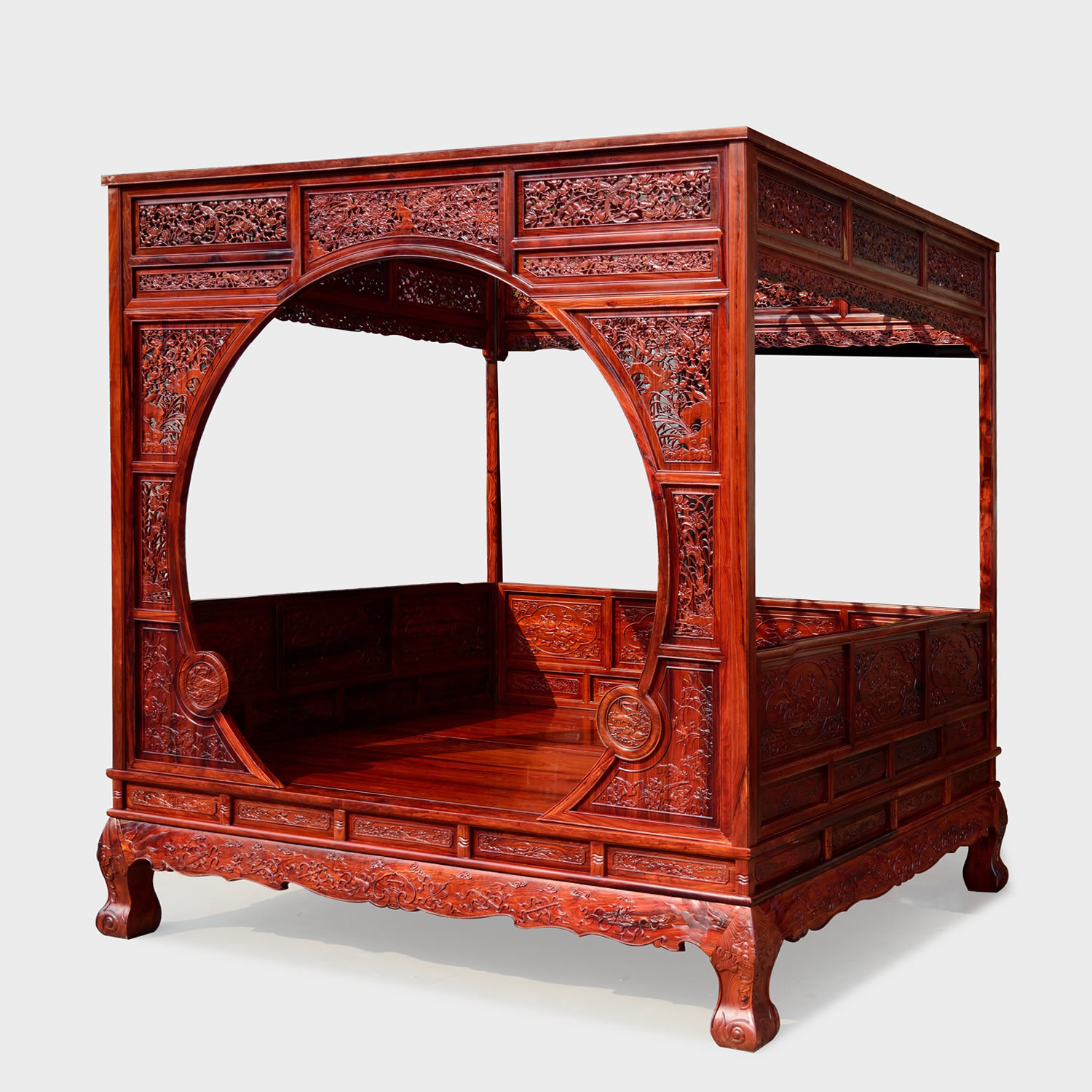 红木家具 中式实木架子床