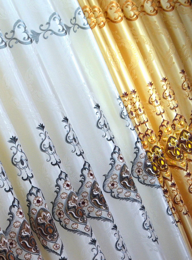 提花绣花窗帘布