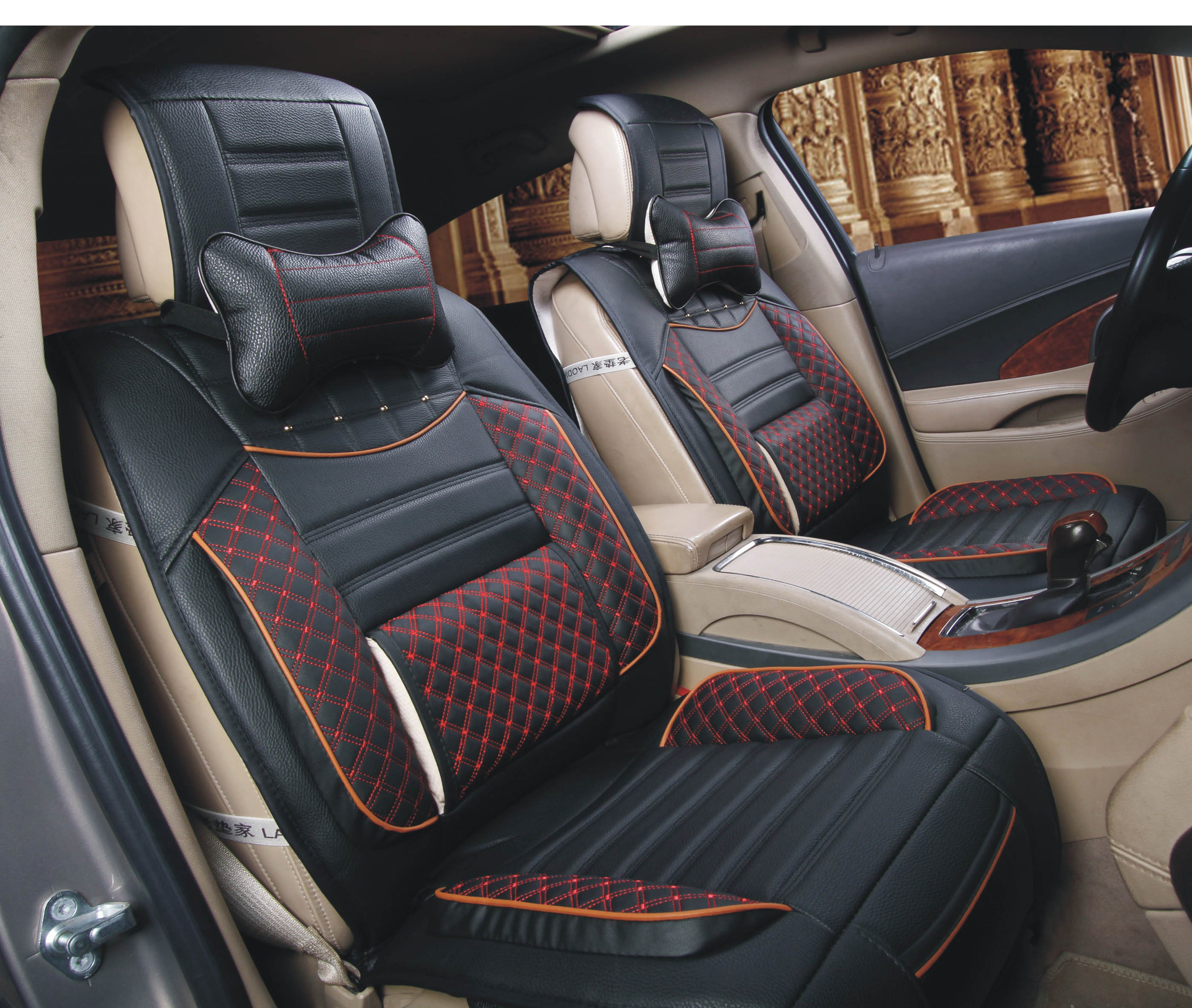 四季通用夏季汽车坐垫竹炭皮革四季座垫套