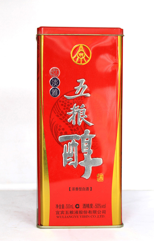 中国名酒五粮醇红淡雅50浓香型500ml