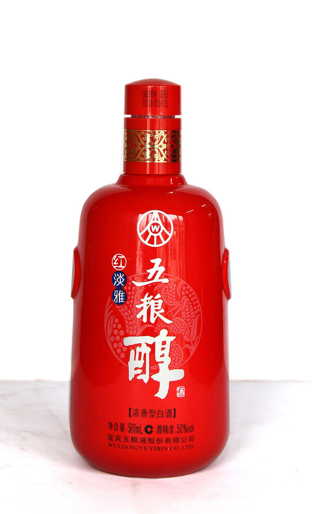 中國名酒五糧醇紅淡雅50濃香型500ml