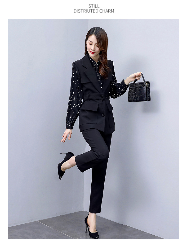 2021春季三件套女韩版修身气质职场女性套装