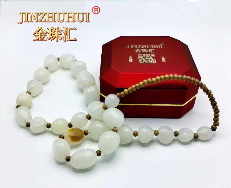 JINZHUHUI金珠汇和田白玉带皮