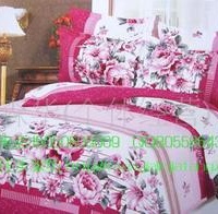 双面桃皮绒磨毛四件套爱情永恒红