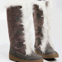 2010新款 磨砂带毛子加厚平跟保暖雪地靴高筒靴