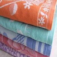 供应 （厂家直销）色毛毛巾被 毛巾毯