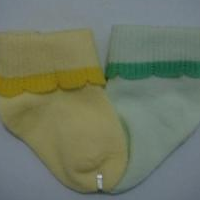 供应0-2岁女婴环保全棉花边袜