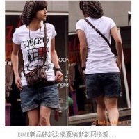 E07E新品韩版女装夏装新款网络爱心棉T恤4721