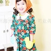 供应大量预订最新款韩版童装娃娃5分袖花外套HG1068 