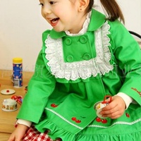 供应大量预订最新款春季韩版童装长款外套HG1039 