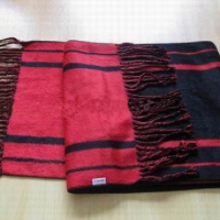 供应竹纤维：机织起绒围巾