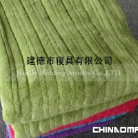 抽条亮丝珊瑚绒毯