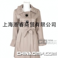 2010秋装新款 加腰带单排暗扣时尚韩版女装风衣