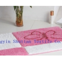 供应晴纶植绒提花浴室垫