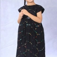 供应2010010黑色印花公主裙