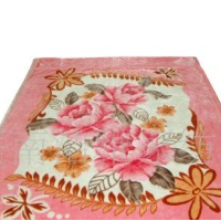 供应亚克力毛毯 立体剪花 型号636粉红