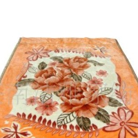 供应涤纶毛毯 型号636桔色