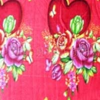 供应圆网印花双面绒毯子，印花双面绒面料