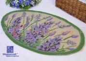 供应薰衣草椭圆形工艺毯 